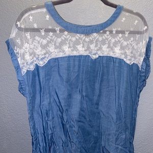 Jean and Lace Blouse